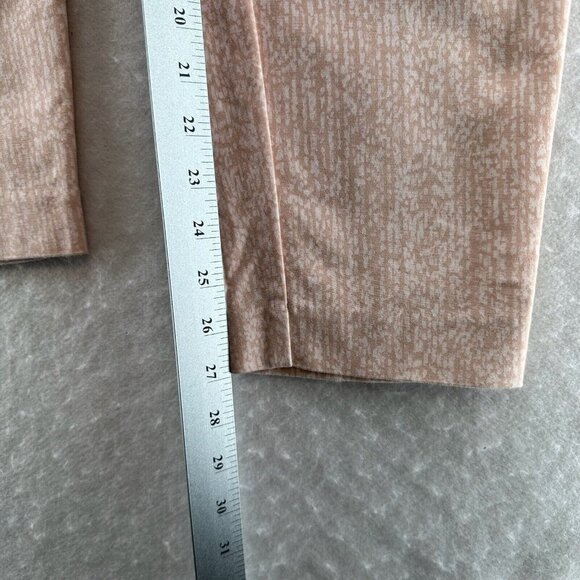 Nine West Pants Womens 10 Slim Ankle Printed Trouser Stretch Cotton Blend Orange - Picture 11 of 11